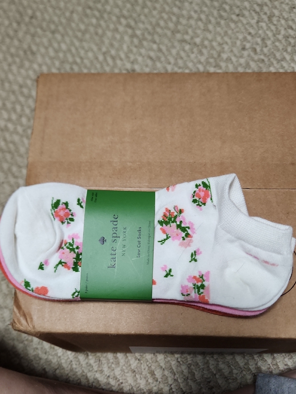 Kate Spade 3 Pair Low Cut No Show Socks